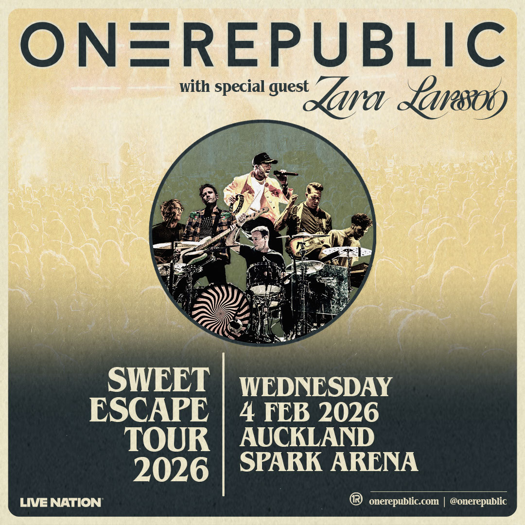 Live Nation New Zealand (@livenationnz) on Twitter photo We’re counting stars! 🤩 Superstar hitmakers <a href="/OneRepublic/">ONEREPUBLIC</a> are heading back to New Zealand next February for The Sweet Escape Tour with special guest <a href="/zaralarsson/">Zara Larsson</a>! 🎟 lvntn.com/OneRepublicNZT…
✨ VIP PACKAGES AVAILABLE✨
Presales start Wed 28 May, 1pm. We’re counting stars! 🤩 Superstar hitmakers <a href="/OneRepublic/">ONEREPUBLIC</a> are heading back to New Zealand next February for The Sweet Escape Tour with special guest <a href="/zaralarsson/">Zara Larsson</a>! 🎟 lvntn.com/OneRepublicNZT…
✨ VIP PACKAGES AVAILABLE✨
Presales start Wed 28 May, 1pm.