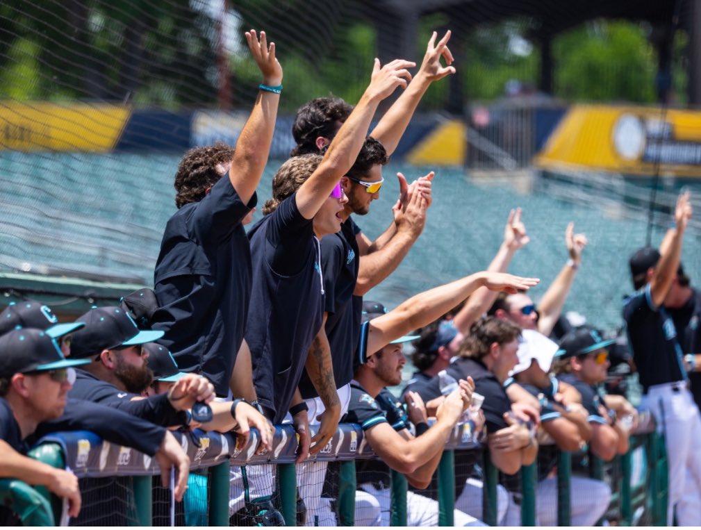 Coastal Carolina is the Sun Belt tournament champions. 

Just an absolutely ridiculous regular season. 

- 48-11 (31-4 in SBC)
- 18 game win streak 
- Regular season and tournament champs
- RPI 9
- Hosting in Conway should be top 8 national seed

Chants are onto operation Omaha.