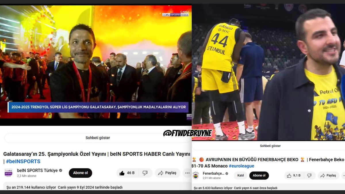 sakın gülmeyin ve izlenme sayılarına bakın 
euroleague şampiyonu olmuşlar kaıfjasıufhsaufhsuhaf.d