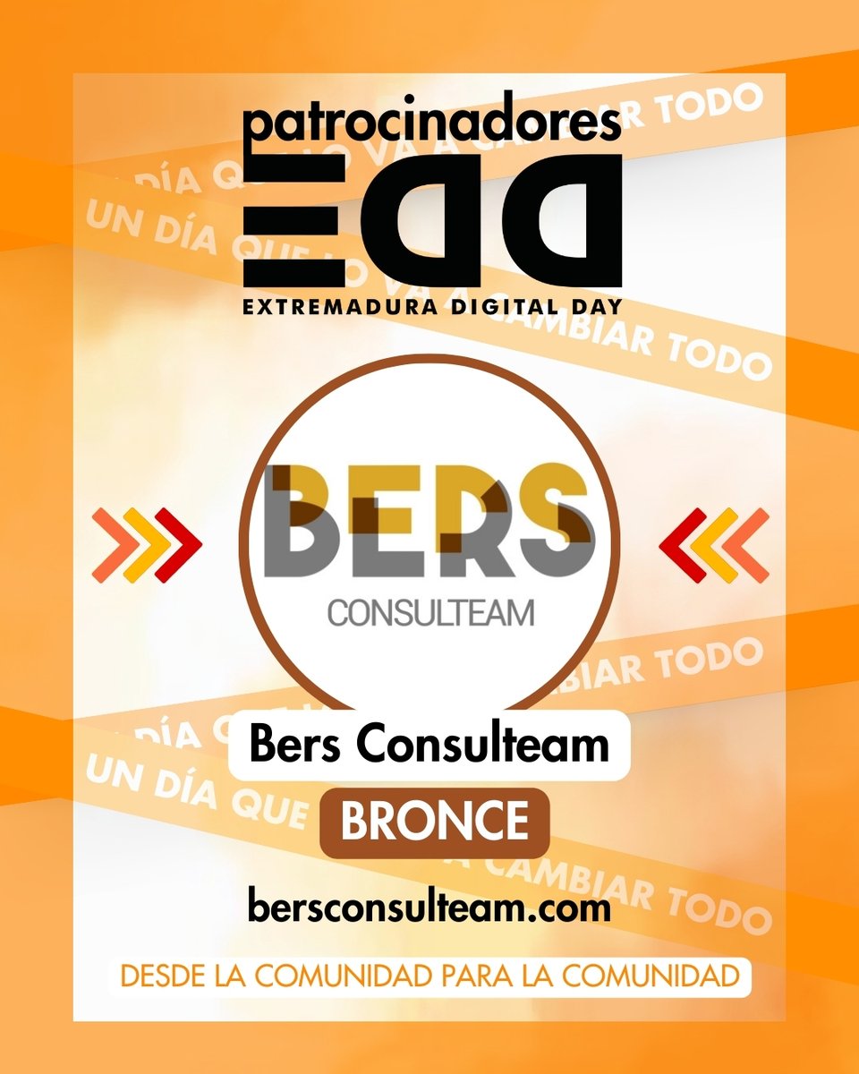 extredigitalday's tweet image. 🏭 Gracias a Bers Consulteam por sumarse como patrocinador Bronce de #EDD25.
Su especialización en Industria 4.0 y transformación digital impulsa la innovación en el sector empresarial.
📅 27 de septiembre · 📍 #Cáceres
#Cáceres #Industria40 #BersConsulteam