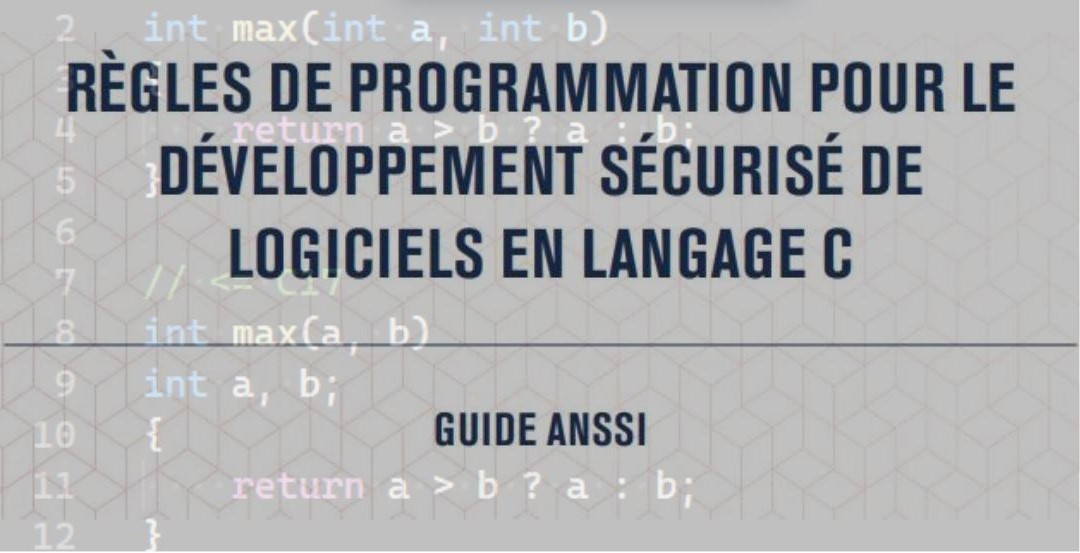 🔐💻 Développement sécurisé en #langageC
📚 Un guide essentiel pour adopter les bonnes pratiques en programmation C
🎓👉 À lire absolument :
cyber.gouv.fr/sites/default/…

<a href="/ANSSI_FR/">ANSSI</a> | <a href="/Eduscol/">éduscol</a>
#Informatique, #Cybersécurité, #Développeur, #BTSCIEL, #BacProCIEL, #Code
