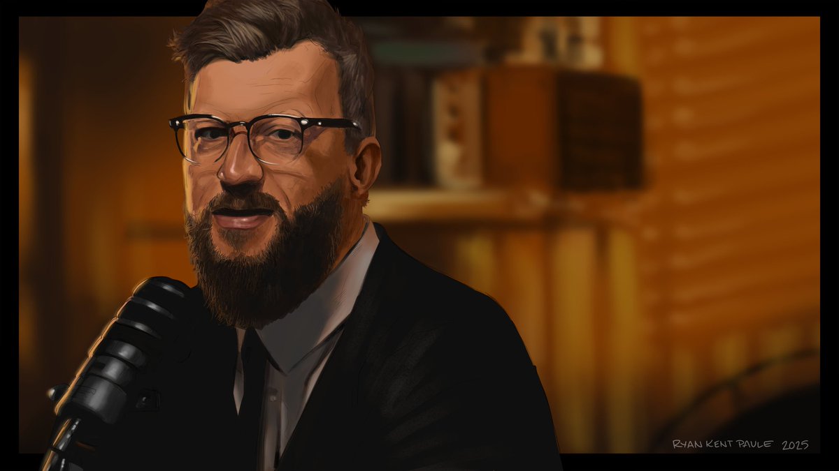 A quick sketch of <a href="/chrisramsay52/">Chris Ramsay</a> from #area52 who produces some amazing work and documentaries 
#noai #digitalpainting #photoshop #ufotwitter