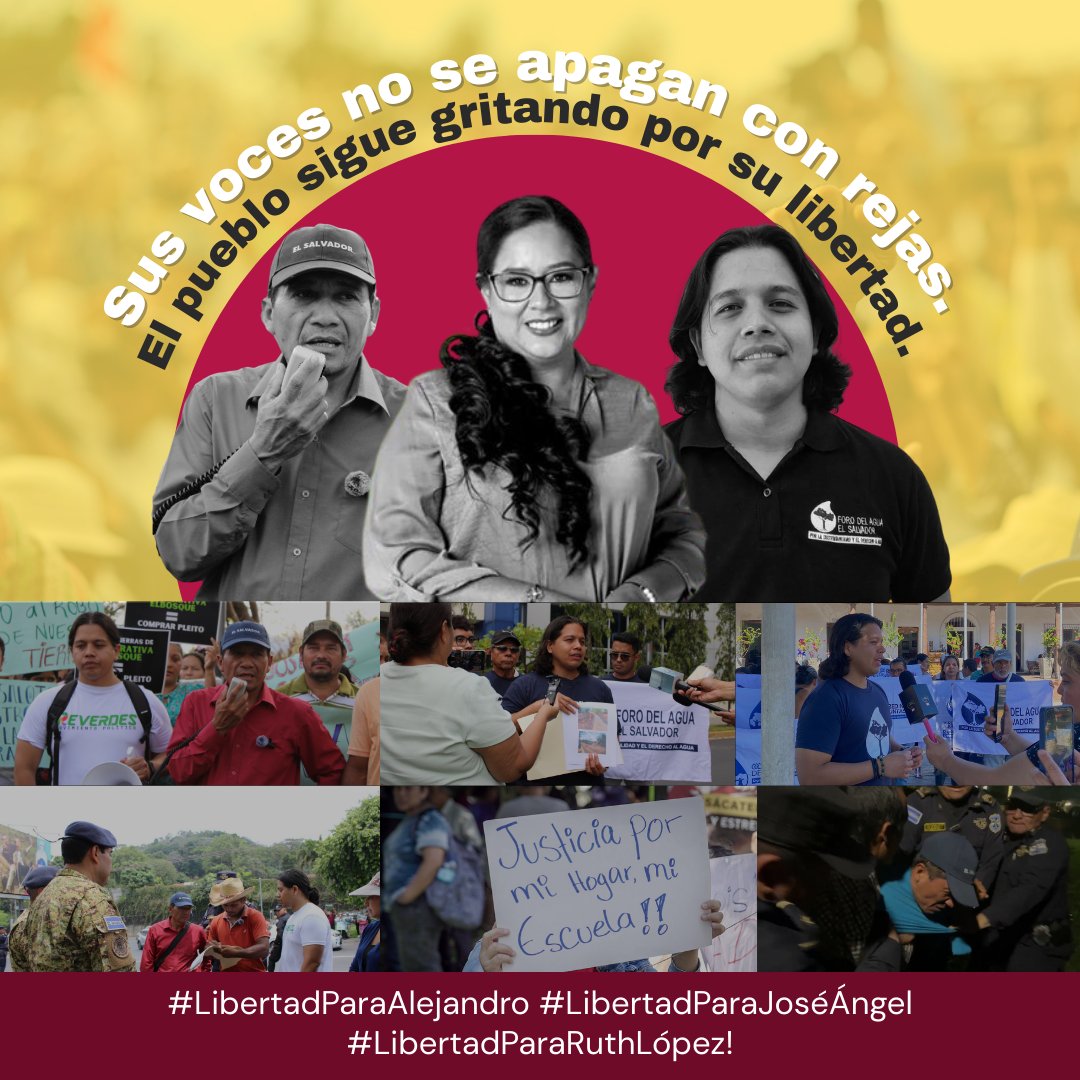 📢 El Estado no puede decir que protege a las comunidades mientras mantiene presos a quienes las defienden. ¡Libertad ya! #LibertadParaAlejandro #LibertadParaJoséÁngel #LibertadParaRuthLópez 🌱🙌🏾