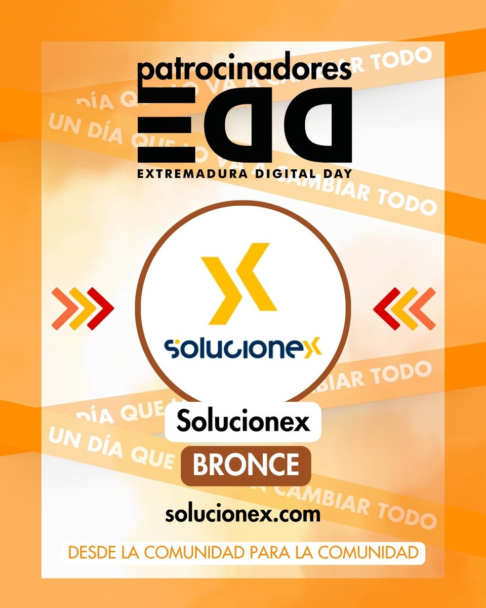 extredigitalday's tweet image. 🛠️ Agradecemos a @solucionex por su apoyo como patrocinador Bronce en #EDD25.
Su experiencia en desarrollo web con tecnologías open source como Drupal y Symfony enriquece nuestra comunidad tecnológica.
📅 27 de septiembre · 📍 #Cáceres
#Cáceres #OpenSource #Solucionex