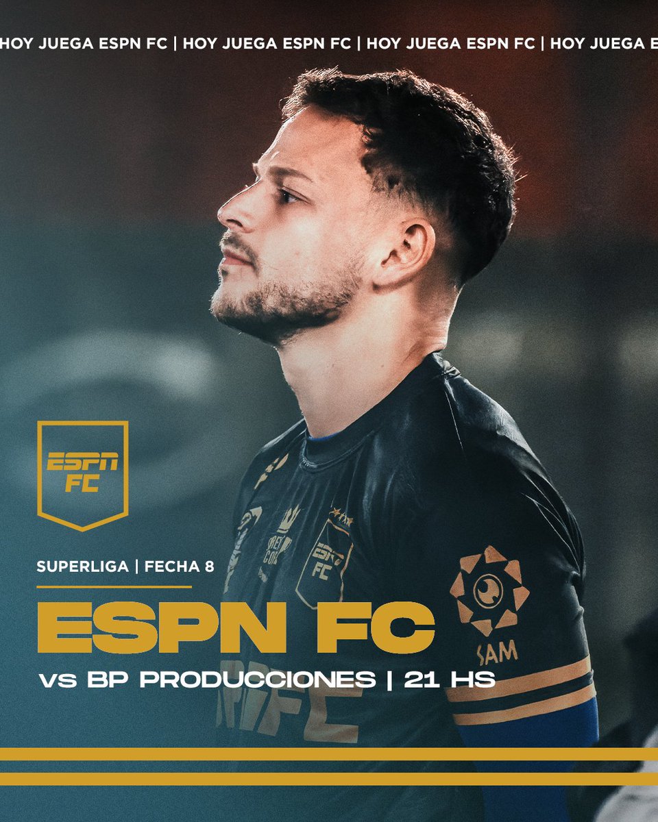 ¡HOY JUEGA ESPN FC! ⚽️

🏆 Superliga - Fecha 8
🆚 BP Producciones
⏰ 21:00
📍GEBA

¡Vamos todos juntos! 💪🏼💚