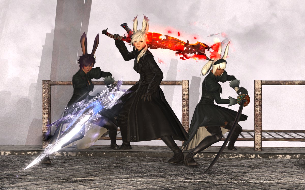 CWLSコノハナ公式撮影会(その２）
Rinaさん、Villaさんと3タンクで
カッコイイ❣☺
#コノハナウサコヒメ #ff14 #ffxiv #ヴィエラ