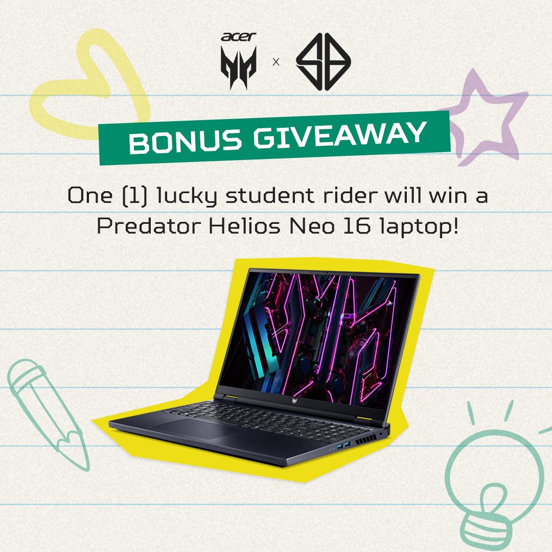 predatorph's tweet photo. A'TIN! Get ready to rock the SAW concert with a FREE ride! 🚌💨

Acer Predator x SB19 brings you the ultimate concert experience with a FREE
ride exclusively for ticket holders, Plus, one lucky student can win a Predator
Helios Neo 16.

Register now! https://t.co/0JBVo46rwy https://t.co/5T6mZPzuk5