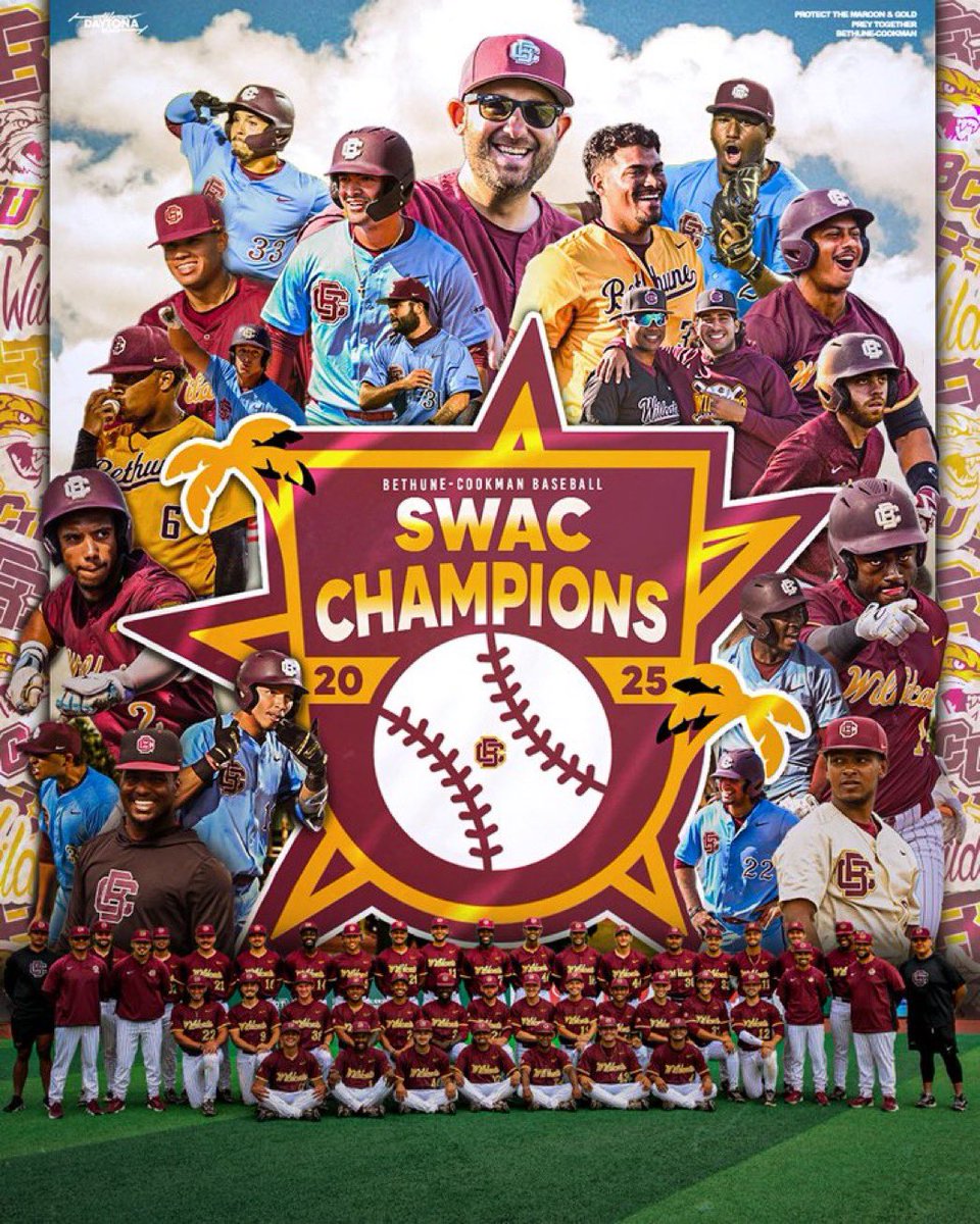 HailWildcats (@hailwildcats) on Twitter photo ๐ <a href="/BCUDiamondCats/">โพ๏ธBethune-Cookman Baseball</a> just clinched their 20th baseball championship in 40 years.
That is one of the most under-appreciated and under-celebrated runs of sustained excellence in HBCU sports.
Props to <a href="/jdherns30/">Jonathan Hernandez</a> and the entire crew. Legacy secured. ๐โพ๏ธ #BCU #SWACChampions ๐ <a href="/BCUDiamondCats/">โพ๏ธBethune-Cookman Baseball</a> just clinched their 20th baseball championship in 40 years.
That is one of the most under-appreciated and under-celebrated runs of sustained excellence in HBCU sports.
Props to <a href="/jdherns30/">Jonathan Hernandez</a> and the entire crew. Legacy secured. ๐โพ๏ธ #BCU #SWACChampions