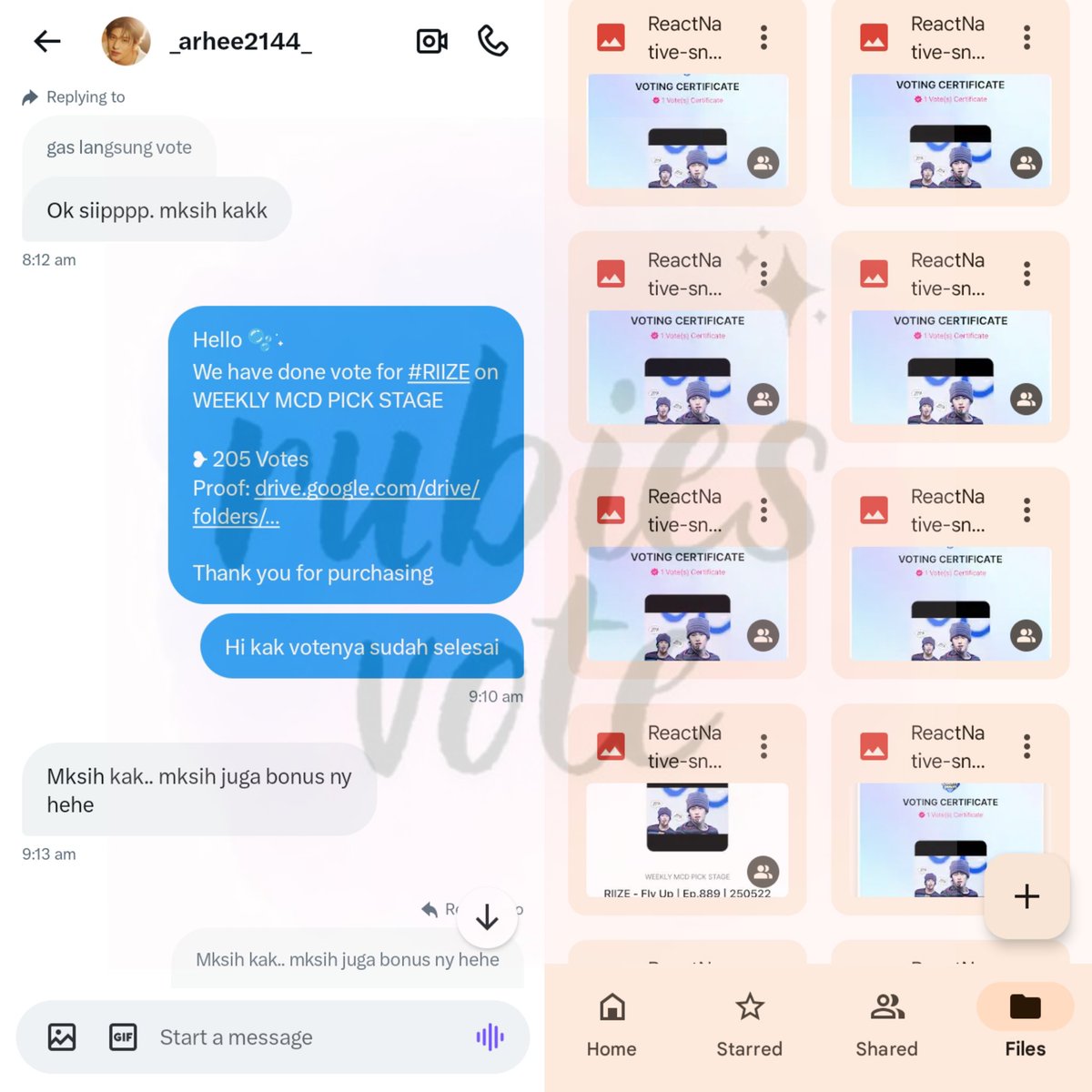 MNET • WEEKLY MCD PICK STAGE

[MAY 26]
── .✦ Sold 205 votes for #RIIZE
Purchased by <a href="/sari_galuh68343/">_arhee2144_</a>

Thank you for purchasing 𐙚˙
#Rubiesvote_proofs