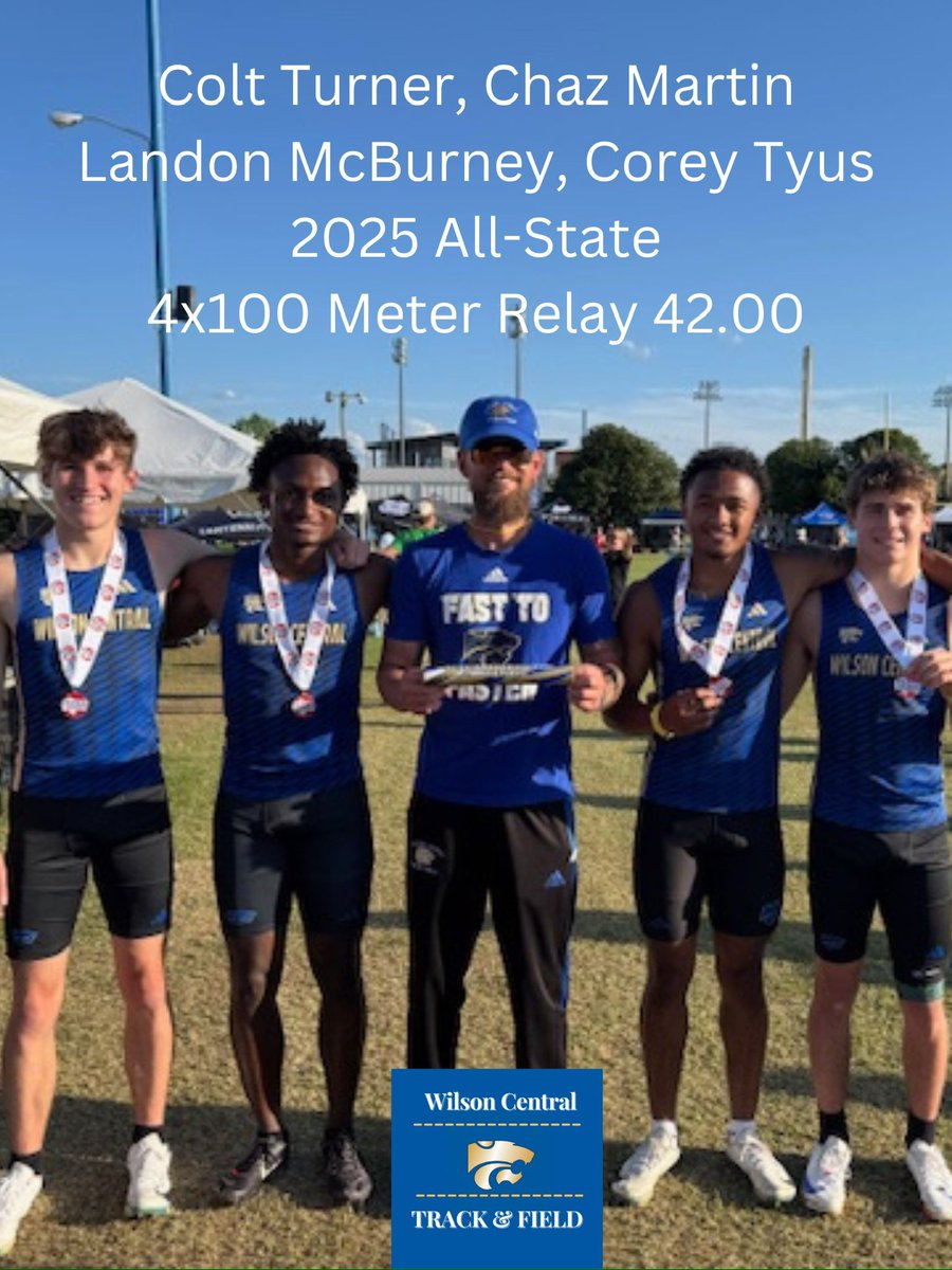 track_wilson's tweet photo. 4 straight years of All-State in the 4x100 Meter Relay. The climb to the top continues #NWNC #FastToFaster https://t.co/bmewkFuD8e