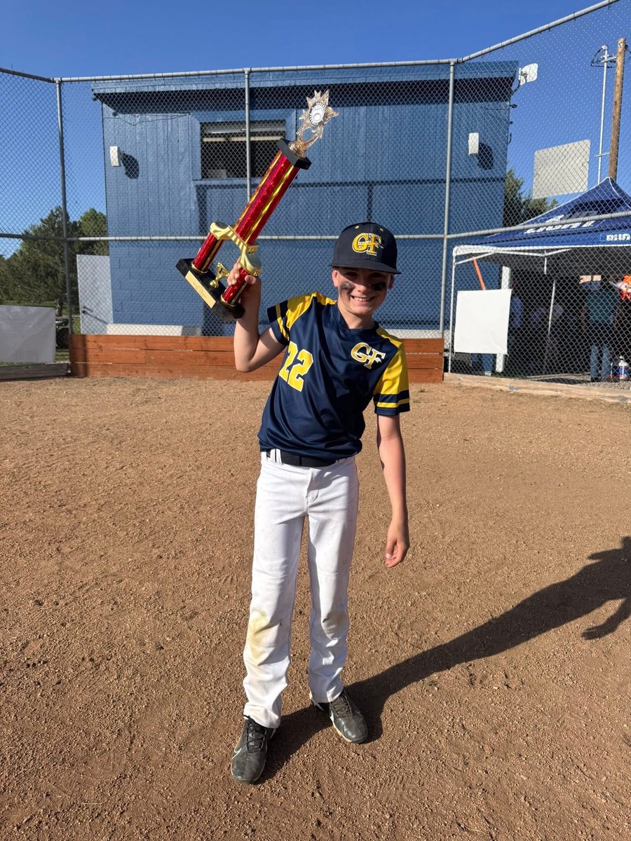 My son Troy and his ⚡️⚾️teammates got it done today! Great Falls 10U Tournament champions!