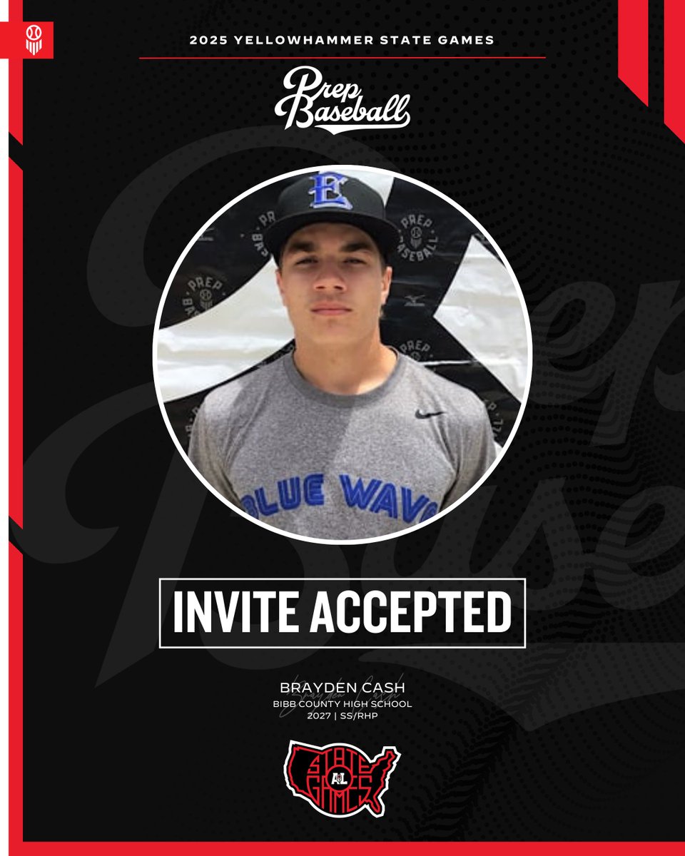 Prep Baseball Alabama (@prepbaseballal) on Twitter photo #๐๐๐๐๐ฆ๐๐ฌ๐๐: ๐๐ง๐ฏ๐ข๐ญ๐ ๐๐๐๐๐ฉ๐ญ๐๐ โ
SS/RHP Brayden Cash (@Bibb_Co, 2027) is ๐๐ข๐๐๐๐ ๐๐ก ๐ for the Yellowhammer State Games, held on June 17th-18th at Sand Mountain Park in Albertville, AL.
Request an invite to the premier event of the summer. โคต๏ธ
๐: #๐๐๐๐๐ฆ๐๐ฌ๐๐: ๐๐ง๐ฏ๐ข๐ญ๐ ๐๐๐๐๐ฉ๐ญ๐๐ โ
SS/RHP Brayden Cash (@Bibb_Co, 2027) is ๐๐ข๐๐๐๐ ๐๐ก ๐ for the Yellowhammer State Games, held on June 17th-18th at Sand Mountain Park in Albertville, AL.
Request an invite to the premier event of the summer. โคต๏ธ
๐: