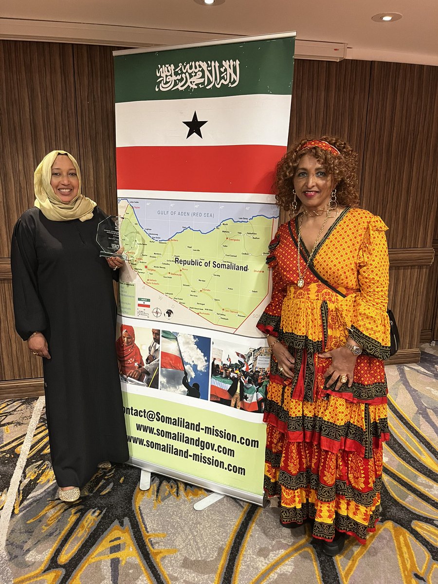 It is an honour, to witness the moment my incredible, hardworking friend won outstanding Diplomatic service in Somaliland UK Mission Award at the Diaspora Economic Forum Africa Day, at the London Hilton Hotel tonight. <a href="/SomalilandinUK/">Somaliland UK Mission</a> <a href="/yurubqaalib/">YQ</a>👏🏾👏🏾👏🏾🎉🎉🎉❤️❤️❤️