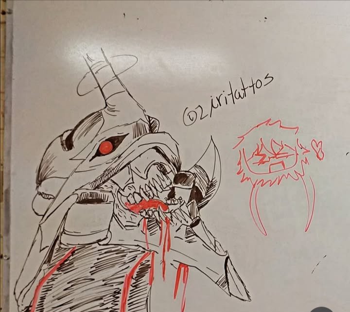 Ziriell_16's tweet photo. Dibujo del Eva01 #evangelion  #anime #tattos #artista https://t.co/t8VpeLY2rv