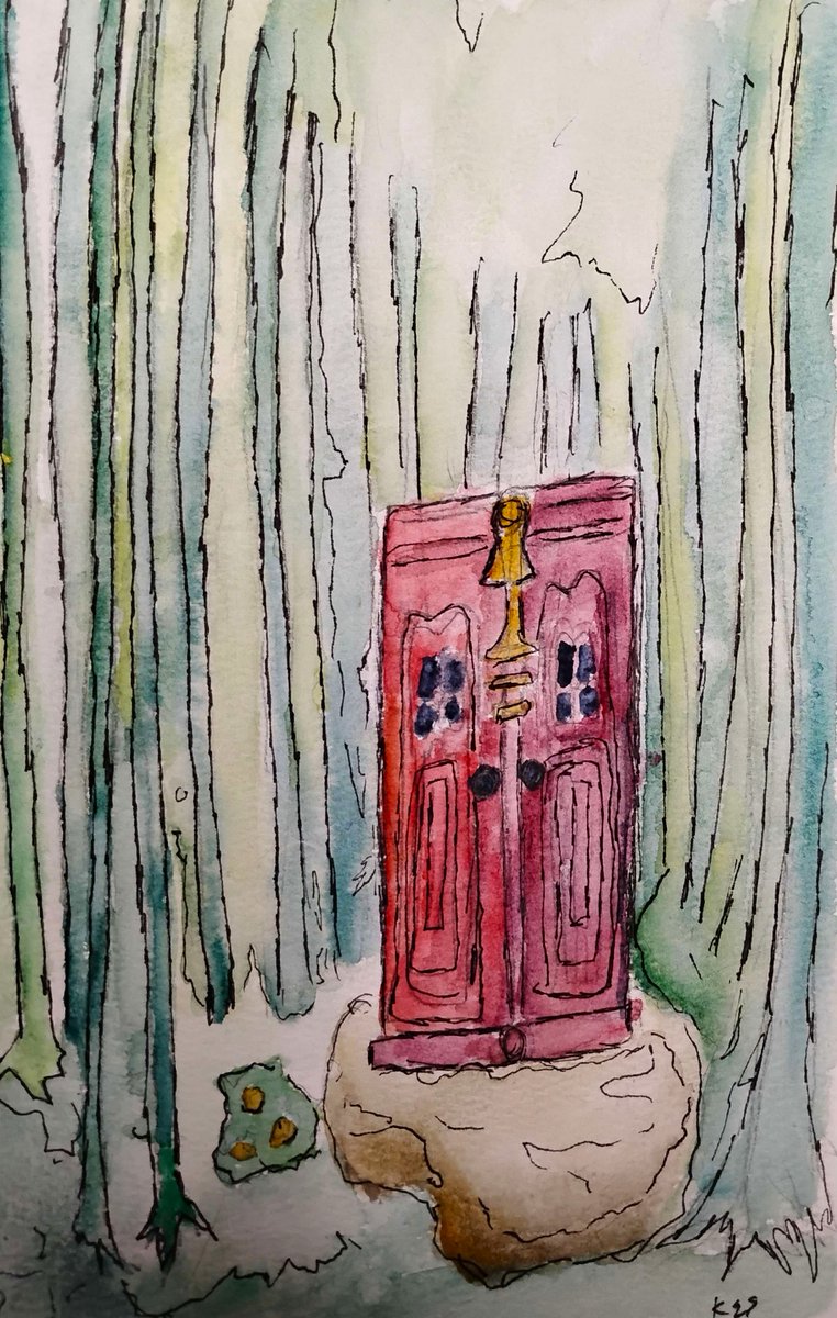 SnailKayl's tweet photo. Doorway in the woods, wonder where it leads? I sure as shit don't know, but I bet spooky places. https://t.co/YipJ9FWjpy