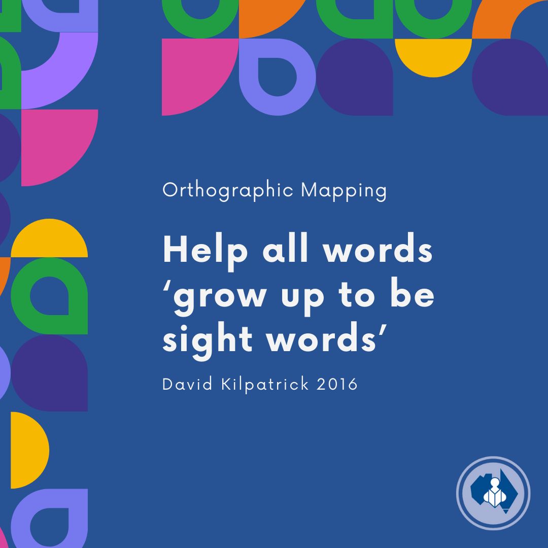 Orthographic mapping is “the mental process we use to permanently store words for immediate, effortless retrieval” (Kilpatrick, 2016, p.31). 

Join Jenny Baker in 'Instructional Strategies for Students Who Struggle with Word Mapping' on June 17th.  

See ldaustralia.org/events/