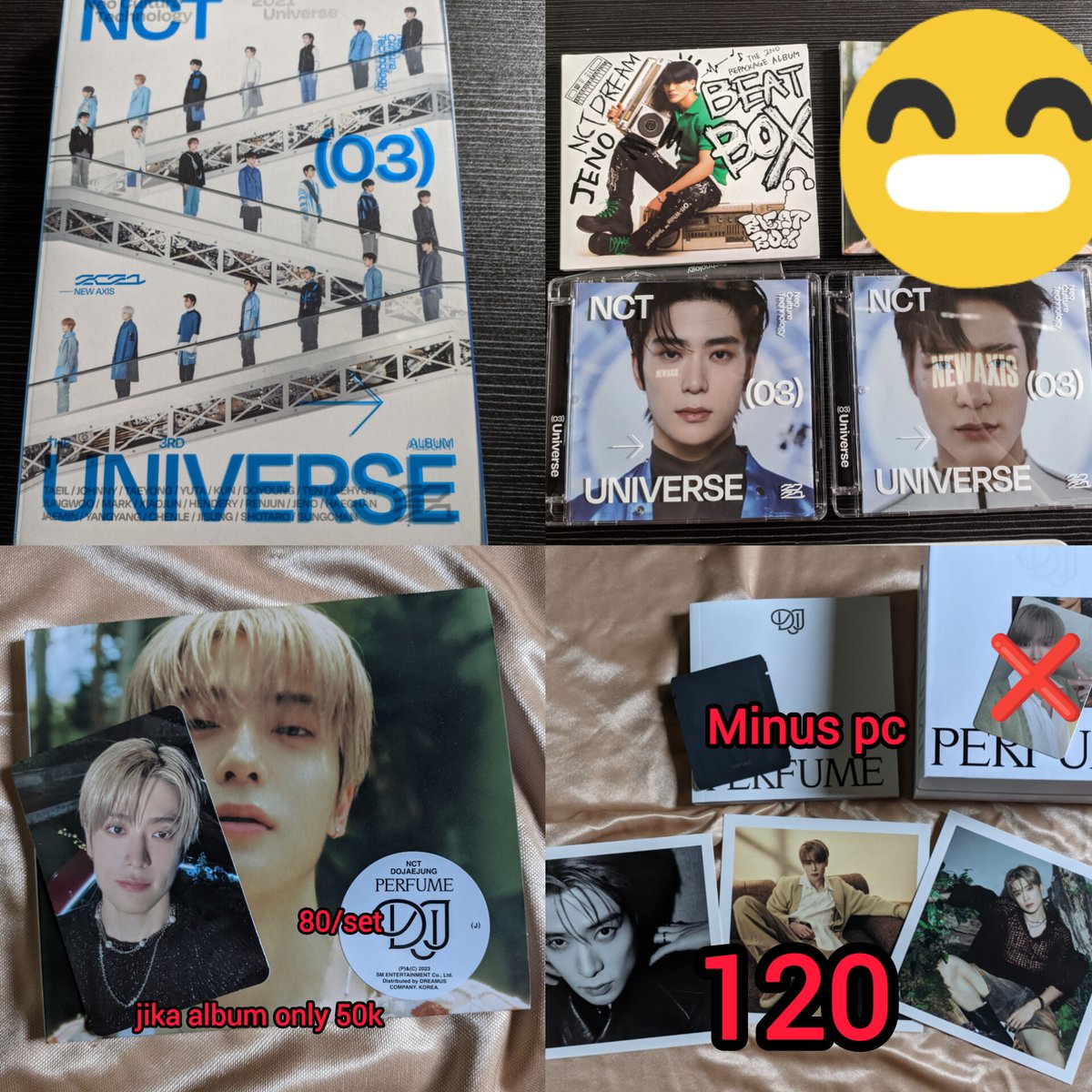 hiccandy_'s tweet photo. Wts album only NCT
Serba 50k
📌jawa tengah
✅nego
✅keep event (with dp) 
✅inc all
✅cod

T. Dojaejung box jaehyun ver nct dream glitch beatbox icanfeelanything hot sauce universe wayv digipack jeno sticker sticky nct127 hello future https://t.co/OpH7c4auWW
