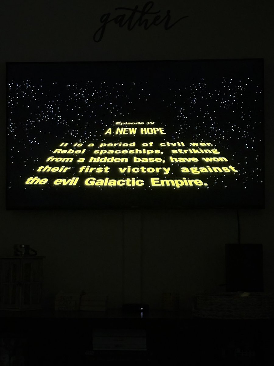 Time to close out the evening by watching #StarWars for the 1st time with my son. The excitement on his face when I asked him to watch it 🤩

What a cool moment, and why I love this franchise. Happy #StarWarsDay