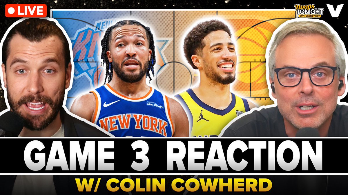 We’re LIVE on YouTube with <a href="/colincowherd/">Colin Cowherd</a> breaking down Knicks/Pacers game 3!

Come hang out 

youtube.com/live/rDCna1vTz…