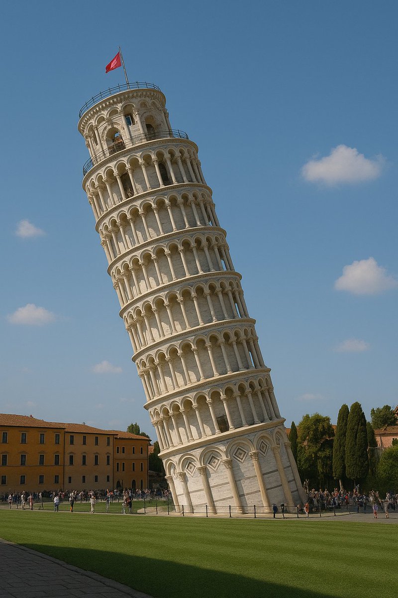 TOMASAMLOV's tweet image. Generating an image of the leaning tower of Pisa, leaning to the left rather then the right - is more complicated then it sounds. #apart #trainingdata