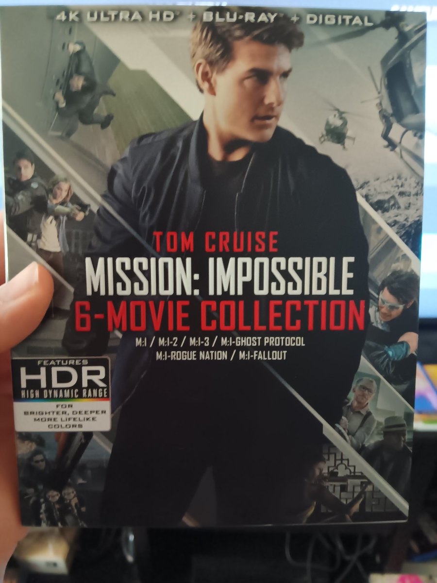 RBefort's tweet photo. #Rewatches #MissionImpossible 4/5 #MissionImpossible2 3/5 #MissionImpoasible3 5/5 #MissionImpossibleGhostProtocol 4/5 #MissionImpossibleRogueNation 5/5 #MissionImpossibleFallout 4.5/5 #MissionImpossibleDeadReckoning 3.5/5 #Movies #FilmBuff #Action #4KUltraHD #ScreeningRoom https://t.co/CGuKKapSF0