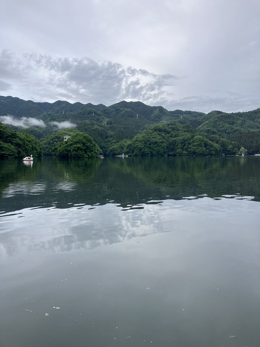 おはようございます☁️
水質よろしくない相模湖。
水温１８℃。
曇りでも紫外線対策必須。
#相模湖