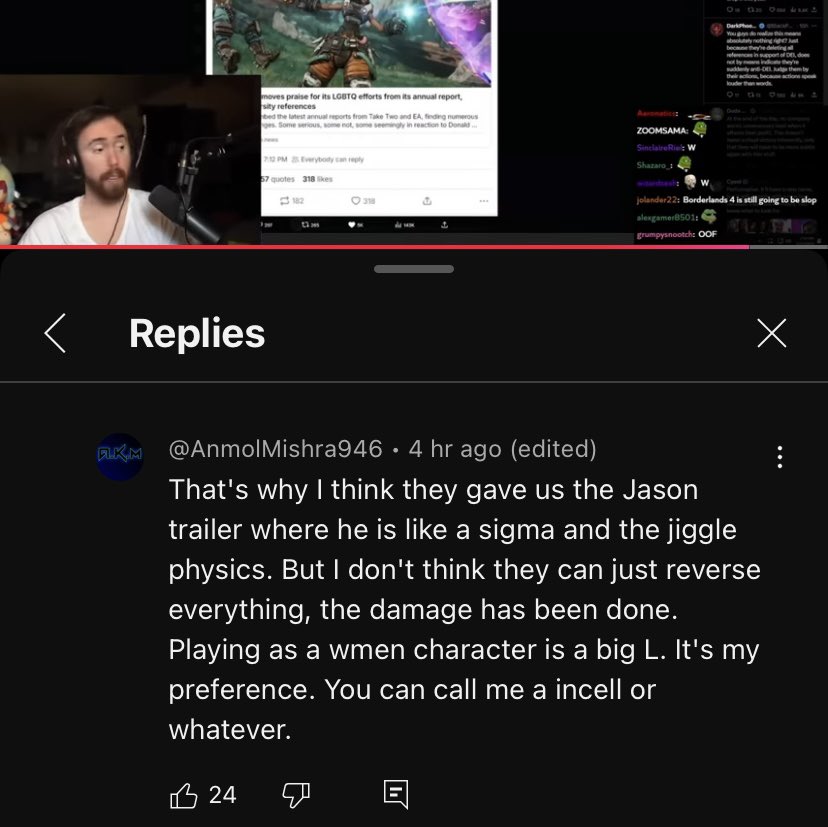 xFabian48's tweet photo. @TGGonYT What do you think of these comments on asmongolds gta 6 vid https://t.co/Js8HP7xWnJ