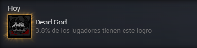 HSWSmokingWeed's tweet image. After 510 hours of playtime, I'm extremely happy to share this: DEAD GOD!!
This is one of my proudest achievements in gaming, if not my proudest.
I love this game with a burning passion, if I had time I'd definitely go for triple dead god, but it's time to move on for now... ❤️