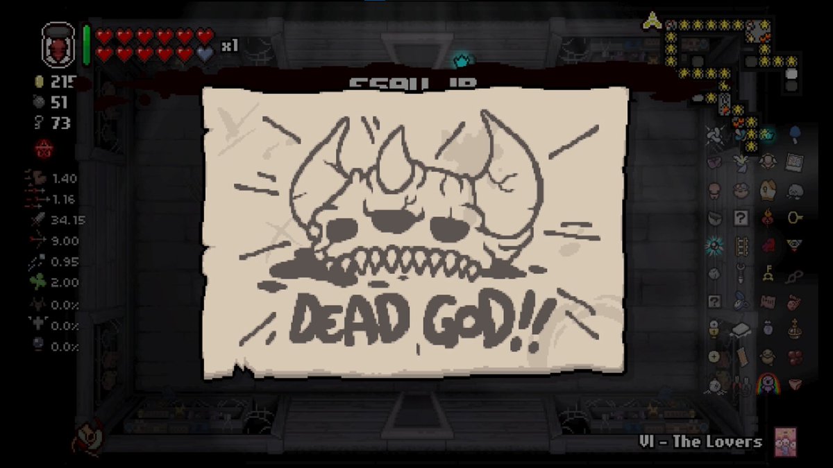 HSWSmokingWeed's tweet image. After 510 hours of playtime, I'm extremely happy to share this: DEAD GOD!!
This is one of my proudest achievements in gaming, if not my proudest.
I love this game with a burning passion, if I had time I'd definitely go for triple dead god, but it's time to move on for now... ❤️
