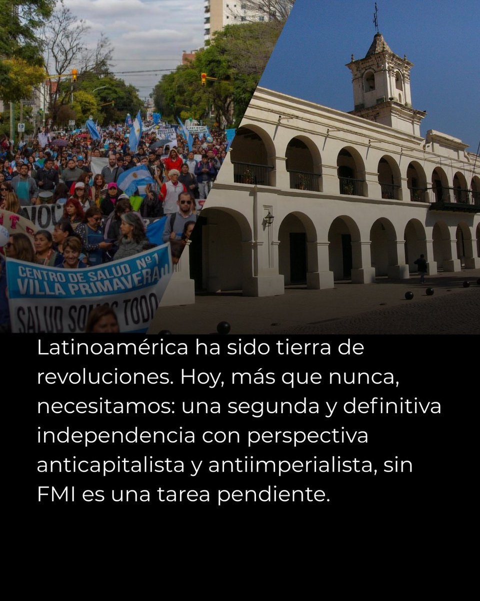 ⭕A 215 años de la Revolución de Mayo hace falta una segunda y definitiva independencia. 
Fuera el FMI y las corporaciones de Argentina.