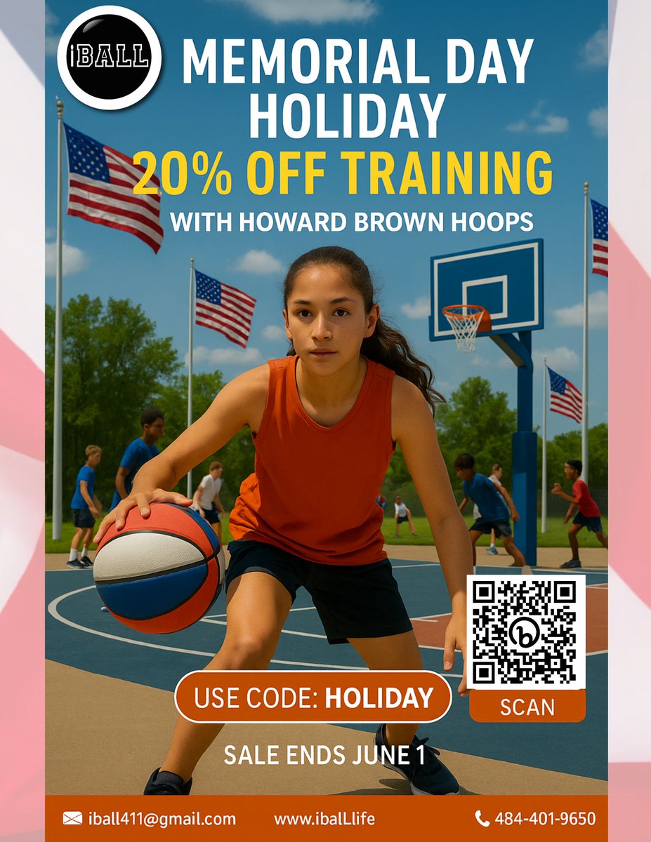 Honoring Memorial Day with 20% Off iBall Basketball Training! - mailchi.mp/489ca5bddf46/n…
