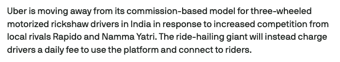 Fascinating case study - Rapido was a late entrant to India's ride hailing duopoly (Ola / Uber).
A
