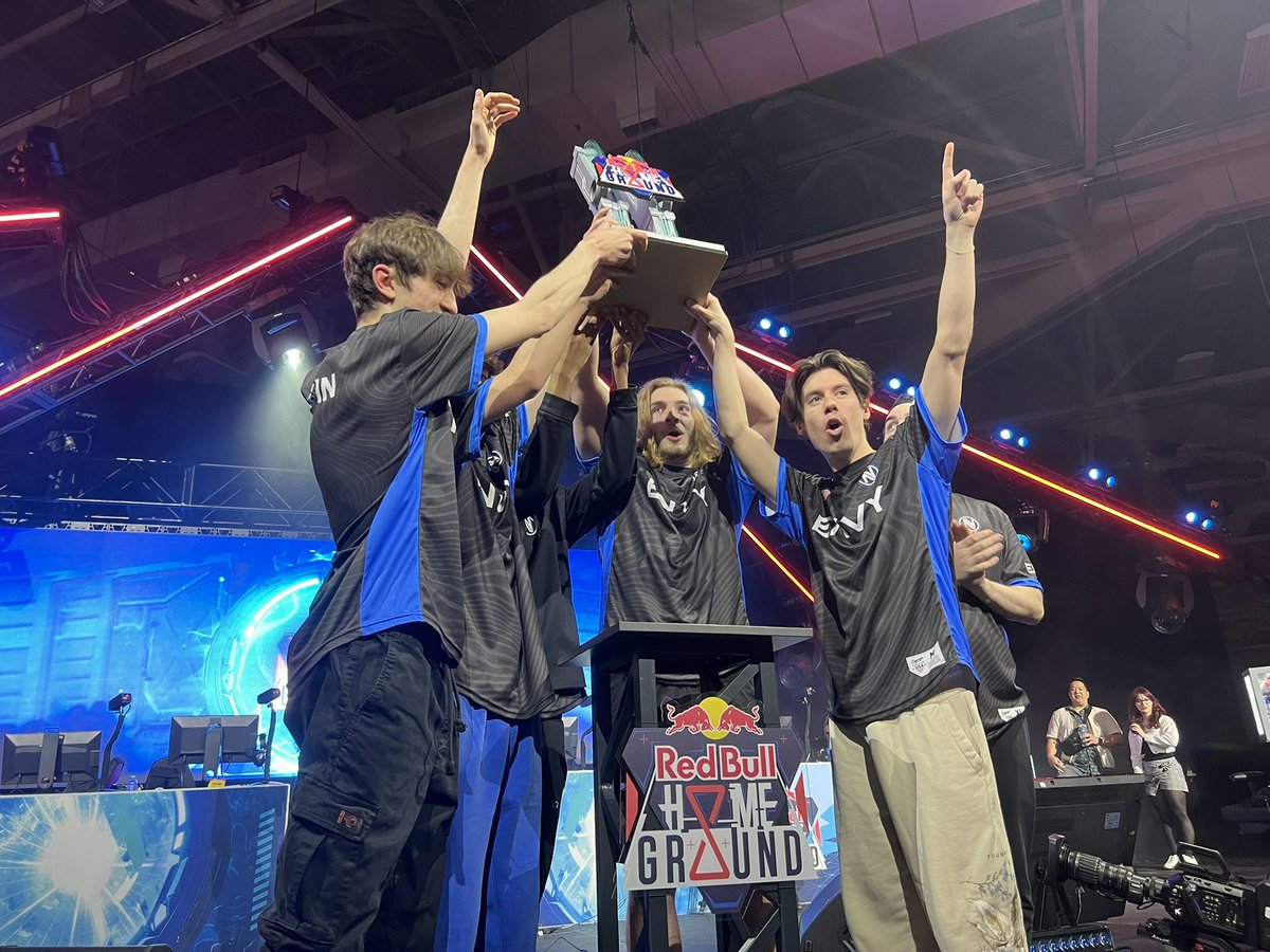 First trophy lift since bringing <a href="/Envy/">ENVY</a> back. Thanks <a href="/redbullgaming/">Red Bull Gaming</a>. The boys are playing lights out Valorant.