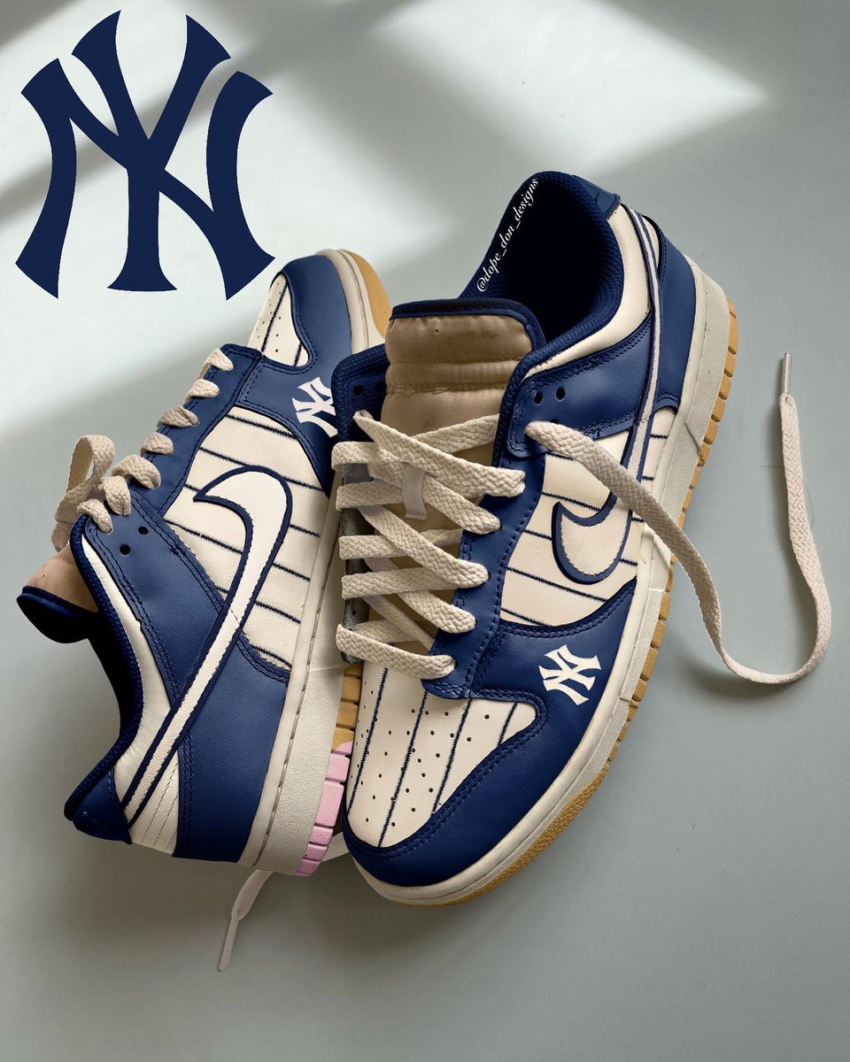 houseofheat's tweet photo. Yankees Nike Dunk Low (Concept) https://t.co/tqaDhw4qDa