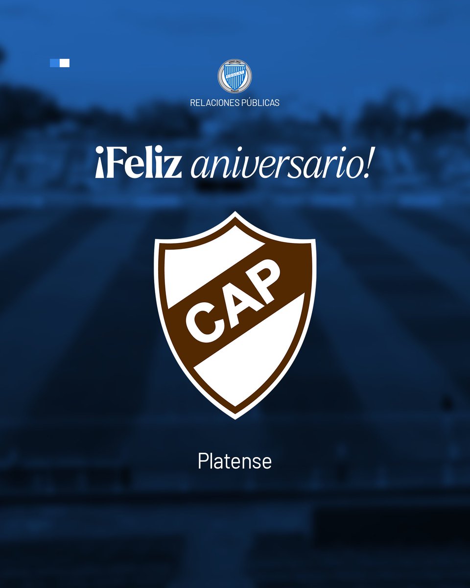 RRPP_CDGCAT's tweet photo. 📆 ¡FELIZ 120 ANIVERSARIO, PLATENSE! 

Desde @ClubGodoyCruz saludamos a directivos, socios y simpatizantes en este día @caplatense 

¡Salud! 🍷🥳
.
.
.
.

#GodoyCruzRrpp💙🤍💙

#relacionespúblicas #institucionales #rrpp #felizaniversario https://t.co/yAZMQeb3zK