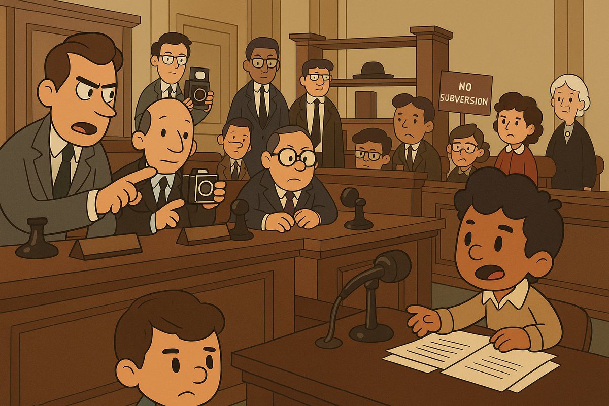 - Cuéntele a este comité dónde fue que grabaron el capítulo con Marx?  Para usted Castelli era comunista?