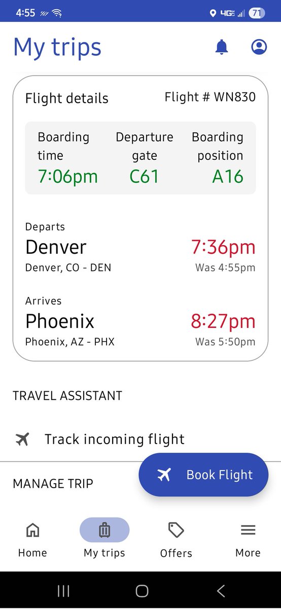 SQLStorage's tweet photo. @SouthwestAir here we are again sitting in DEN, not because of a weather delay, but maintenance.  This "let's leave late" mentality is getting old. https://t.co/ZQkdsB4UsB