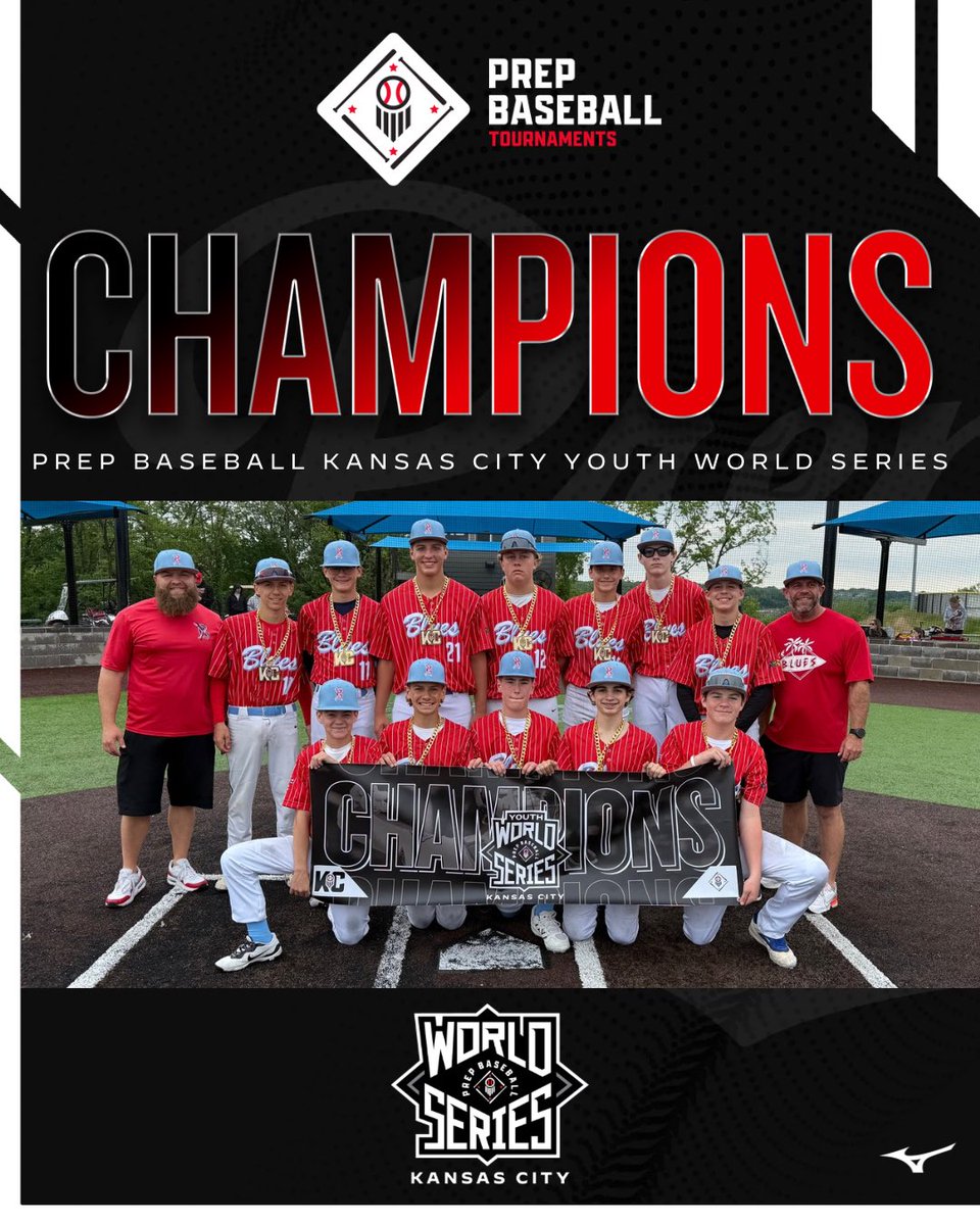 PBTKansasCity's tweet photo. 🏆CHAMPIONS🏆

Congratulations to the 2025 PBKC Youth World Series 14u D3 Champions, KC Blues!!! 

#PrepBaseballKC #YWorldSeries https://t.co/9BtsIhc0kY