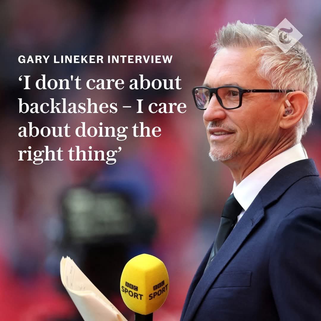 Gary Lineker's #MOTD goodbye was really emotional. Such a shame he's had to step down for stepping up. Disgraceful from the BBC.