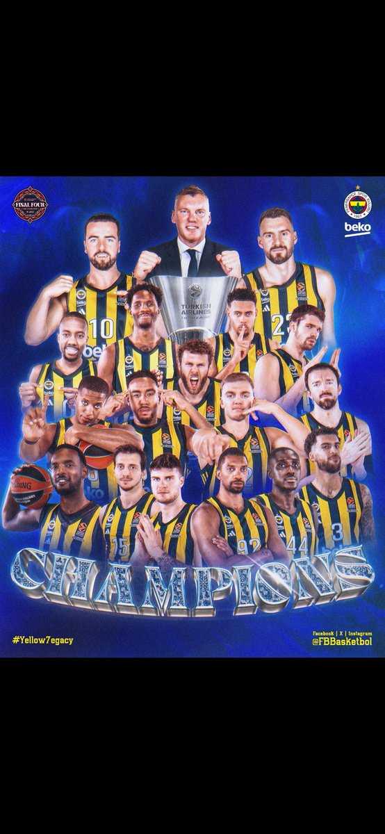 Her maç başka bir kişi ön plana çıkıp yıldızlaşıyorsa takım olabilmişsiniz demektir. Tebrikler koç tebrikler takım 💛💙Sonuna kadar hakettiniz! @fbbasketbol