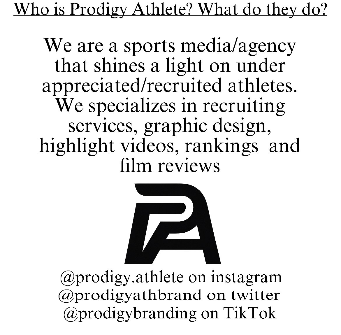 ProdigyAthBrand's tweet image. Come follow us and our journey to represent athletes who don’t get the light they deserve. Atlanta Georgia based company! @NEGARecruits @OfficialGHSA @RecruitNEGA_MN @RecruitGeorgia @PlayBookAthlete @CoachDaniels06 @RecruitNE_GA #football #recruiting #athletic #hsfb