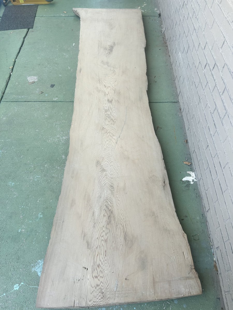 chadhc2245's tweet photo. For sale: Stunning sinker cypress veneer log, perfect for a custom bar top! 119��� long, 2.75” thick, 24–32” wide, tight grain, touch of burl, raw edge, unique black spotting. Asking $3,100 OBO, open to credit terms. DM for details! #SinkerCypress #BarTop #Woodworking” https://t.co/EaHWdLGVJx