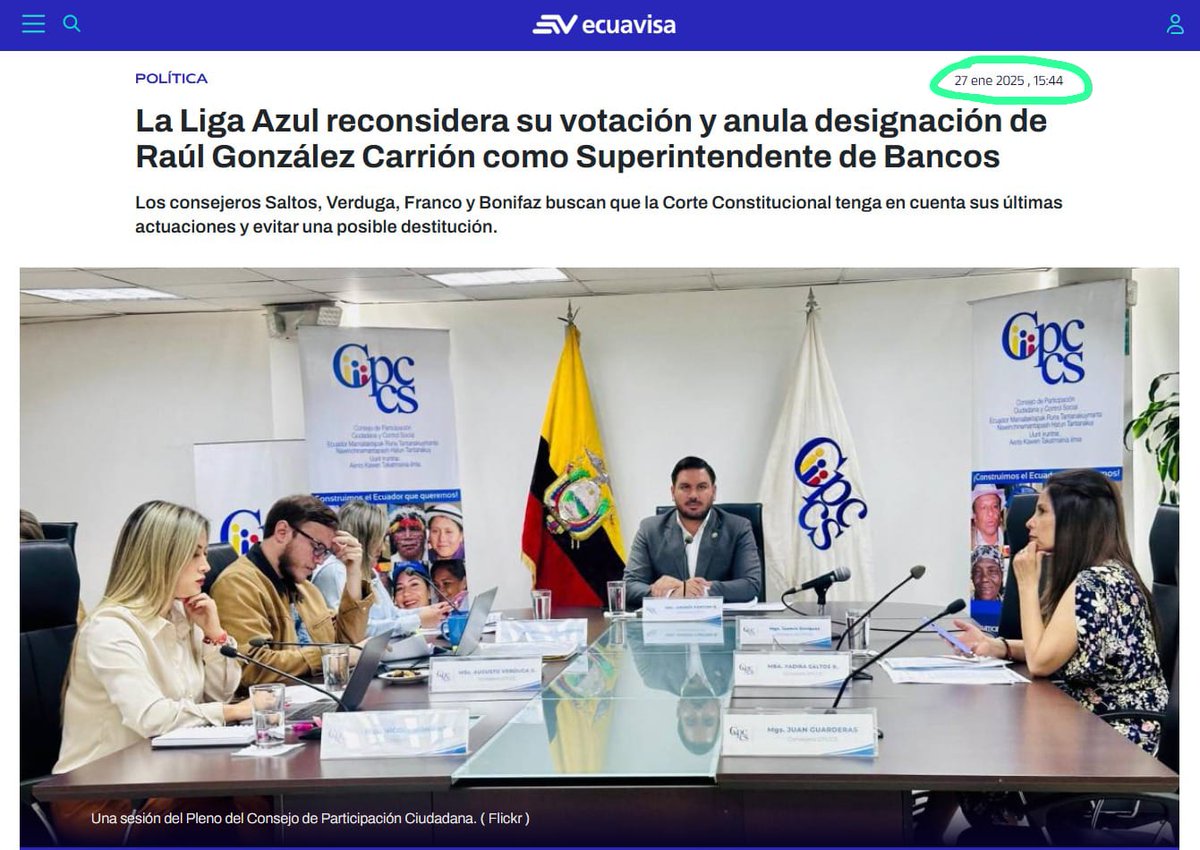 Augusto Verduga Sánchez 🐝 (@verdugaaugusto) on Twitter photo 🔴 ECUAVISA, "CUBRIENDO EL FUTURO"
Al expediente del #CasoLigados se ha sumado un insólito oficio de <a href="/EcuavisaInforma/">Ecuavisa Noticias</a> (hoja 15628), firmado por José Hernández, en el que intentan convencer al país de lo siguiente:
"La cobertura periodística realizada por Ecuavisa sobre el 🔴 ECUAVISA, "CUBRIENDO EL FUTURO"
Al expediente del #CasoLigados se ha sumado un insólito oficio de <a href="/EcuavisaInforma/">Ecuavisa Noticias</a> (hoja 15628), firmado por José Hernández, en el que intentan convencer al país de lo siguiente:
"La cobertura periodística realizada por Ecuavisa sobre el