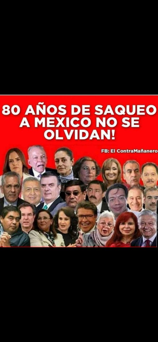 80 años de saqueo más 6del peje como morena y lo que va de claudia, creó que ya vasta ciudadanos a tomar acción no salgas a votar por la farsa del poder judicial
