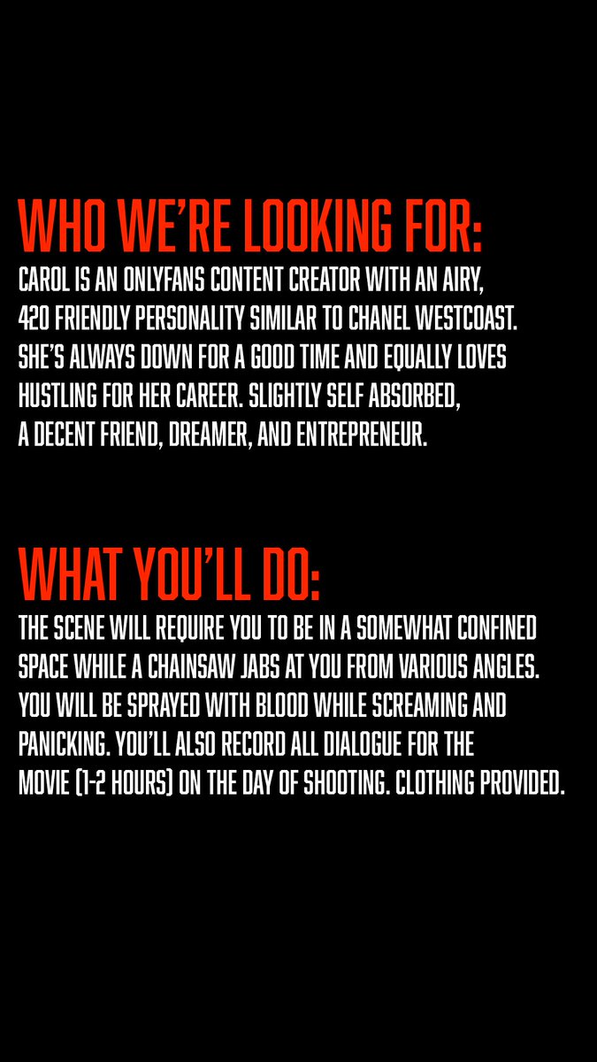 andbautis's tweet photo. 🚨🚨PAID casting call for leading role in independent slasher film in Buffalo, NY🚨🚨 https://t.co/FFcviLsODT