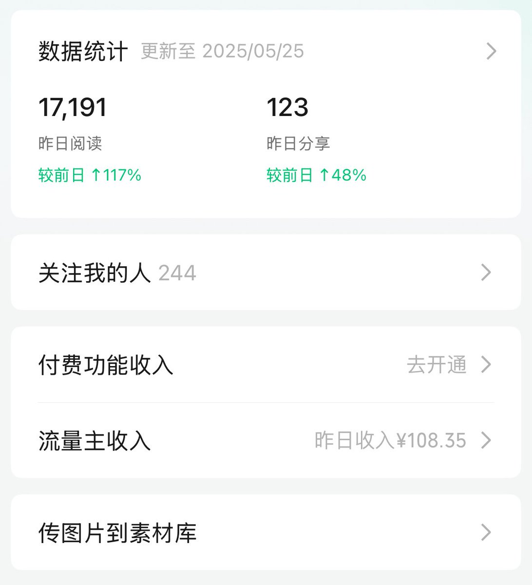 微信公众号收入再创新高，只要写对文章，收入100多不再难。