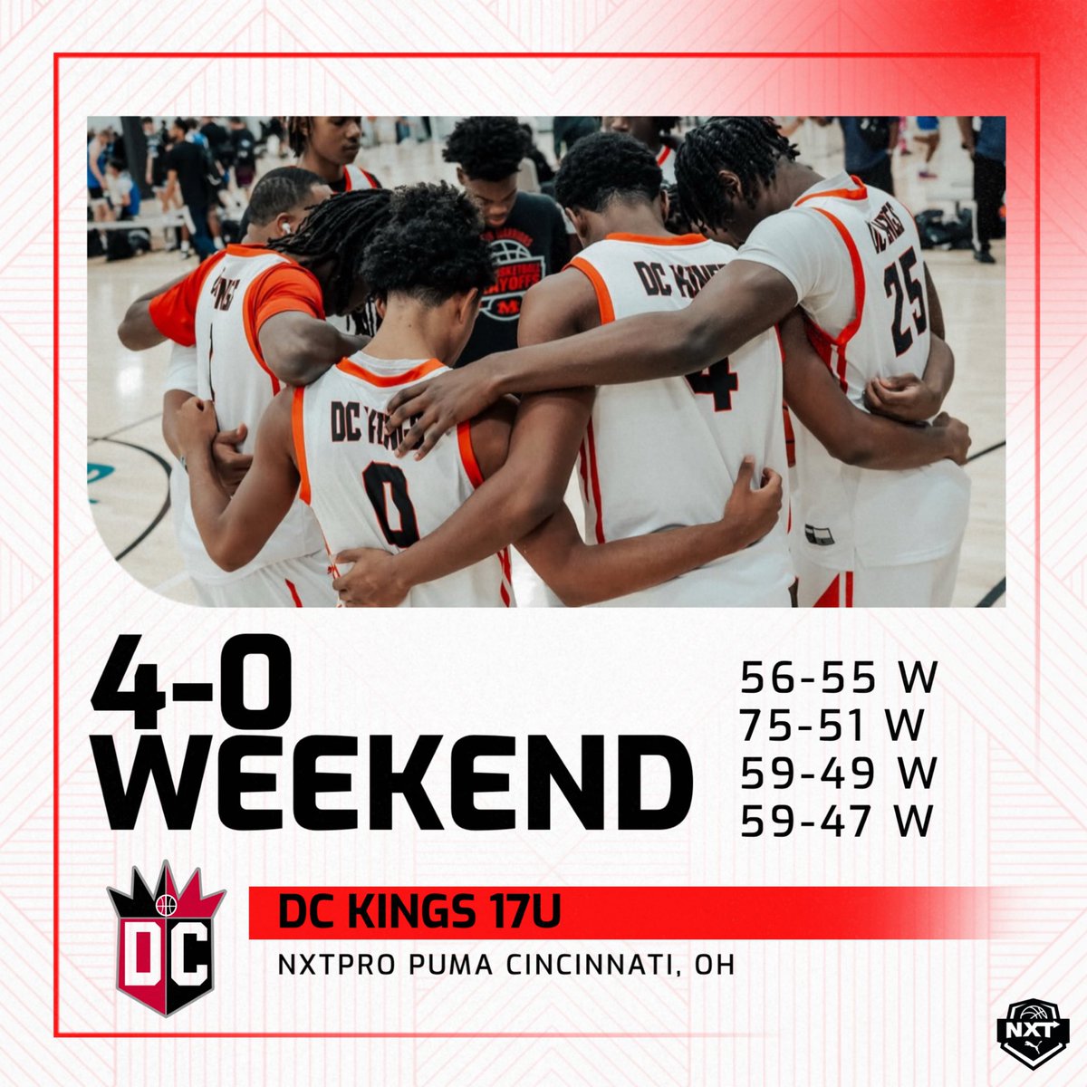 DcKingsDFW (@dcsportsdfw_) on Twitter photo DCKingsDFW17U went 4-0 in Cincinnati, Ohio at Puma Session 9! 👑🔥
Our squad showed heart, chemistry, and elite focus all weekend. Every game, we stepped on the floor with purpose—and it showed.<a href="/PRO16League/">PRO16/NXTPRO League</a> <a href="/NxtProHoops/">NXTPRO Hoops</a> <a href="/MattReynolds___/">Matt Reynolds</a> <a href="/EthanPiechota/">Ethan Piechota</a> DCKingsDFW17U went 4-0 in Cincinnati, Ohio at Puma Session 9! 👑🔥
Our squad showed heart, chemistry, and elite focus all weekend. Every game, we stepped on the floor with purpose—and it showed.<a href="/PRO16League/">PRO16/NXTPRO League</a> <a href="/NxtProHoops/">NXTPRO Hoops</a> <a href="/MattReynolds___/">Matt Reynolds</a> <a href="/EthanPiechota/">Ethan Piechota</a>
