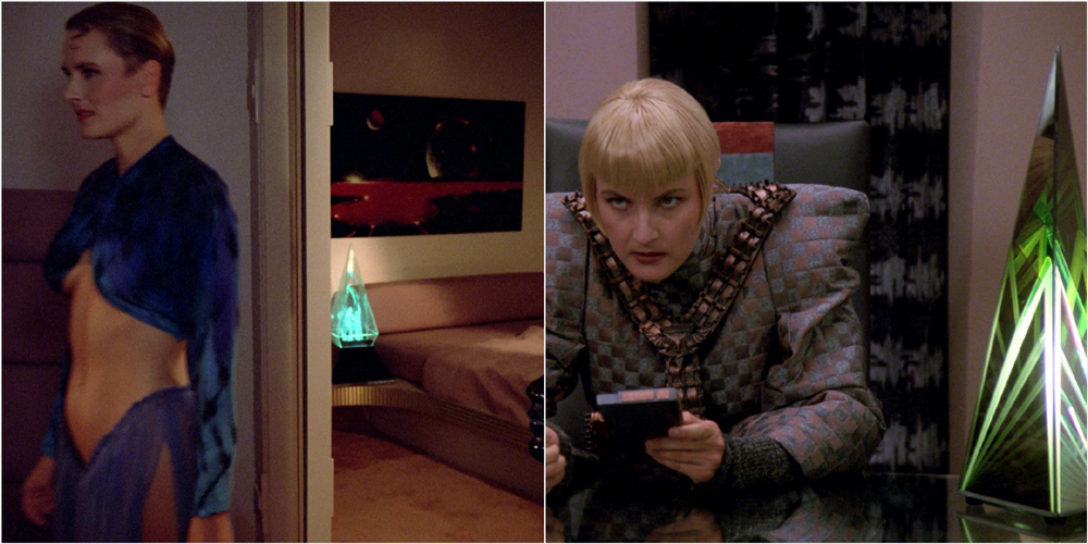 GeorgeFrancisco's tweet photo. @gaghyogi49 I guess Sela inherited her decorating preferences from Tasha. Obviously not the same prop, but similar enough to amuse me. https://t.co/upCDMDFzsU