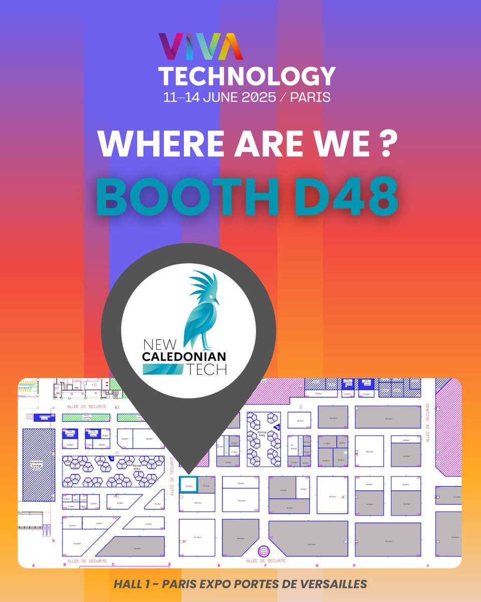 🚨 Save the Date!
📍 Find us at Booth D48 at VivaTech 2025 – the heart of global Tech!
💡 Join us from June 11–14th to connect, discover, and explore the cutting edge of Tech with the #NewCaledonianTech delegation.

#VivaTech2025 #BoothD48  #TechInParis <a href="/GouvNC/">GouvernementNC</a> <a href="/VivaTech/">VivaTech</a>