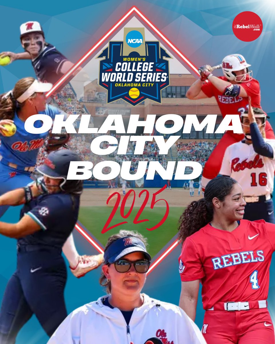 The Rebel Walk (@therebelwalk) on Twitter photo OLE MISS SOFTBALL IS HEADED TO THE WOMEN'S COLLEGE WORLD SERIES! ❤️💙🥎
The Rebels defeated Arkansas, 7-4, in game three. Holy moly!
This is the first time in school history for the Rebels to make it to the WCWS! Congrats to <a href="/OleMissSoftball/">Ole Miss Softball</a>! #HottyToddy OLE MISS SOFTBALL IS HEADED TO THE WOMEN'S COLLEGE WORLD SERIES! ❤️💙🥎
The Rebels defeated Arkansas, 7-4, in game three. Holy moly!
This is the first time in school history for the Rebels to make it to the WCWS! Congrats to <a href="/OleMissSoftball/">Ole Miss Softball</a>! #HottyToddy